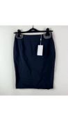 BOSS Women's Vilea Pencil Skirt, Navy, Size UK 8