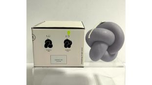 Three Honey Flamingo Tube Knot Candles, Lavender Fog, 510G