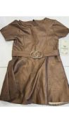 Three Maelys Paris Swing Dresses, Brown, Size 8 Years