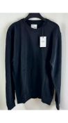Two Colorful Standard Crew Neck Jumper, Deep Black, Size Large
