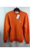 Sheep Inc Men's The Flock Crewneck Sweater, Orange, Size M