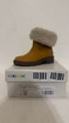 Geox J Casey Girl WPF C Mid Calf Boot, Yellow (Curry), 11 UK Kids