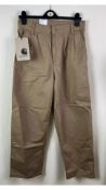Carhartt WIP Men's Colston Pants, Loose Fit, Wall Stone Washed, W29, L00