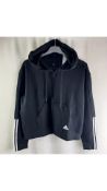 Two Adidas GS1380 Hoodies, Black, Size M