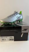 Skechers Men's SKX 01-Low Football Boots, Lime/Silver, UK 8.5,