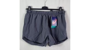 Two Asics Wome'n Sport 2 In 1 Shorts, Dark Grey, Size M