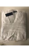 Christy Supreme Velour Bath Robe, White, Size M