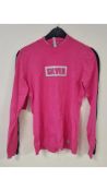 Sportalm Womens High Neck 'Silver' Jumper, Pink/Black, Size 10 UK