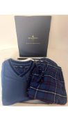 Guasch Men's Check Flannel Pjs, Blue & Navy, Size XXL