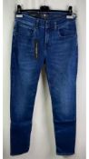 7 for All Mankind Women's Skinny Tapered Jeans, Blue, Size 32