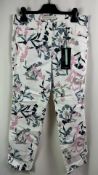 Toni Women's Be Loved Trousers, White Floral, Size 10