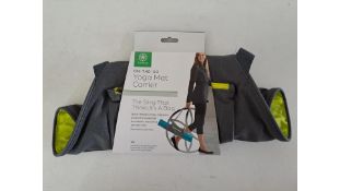 Five Gaiam On-The-Go Yoga Mat Carriers, Grey/Citron