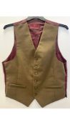 Harvey Parker Men's Cobham Waistcoat, Brown, Size S