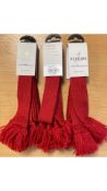 Six Pennine Pure Wool Garters, Ruby