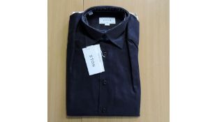 Eton Men's Slim Fit Shirt, Dark Grey, Size S, 15inch