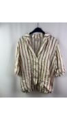 Stella Nova Short Sleeved Shirt, Sand Stripe, Size 36