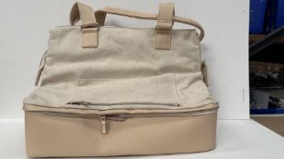 Beis The Mini Weekender Bag, Beige