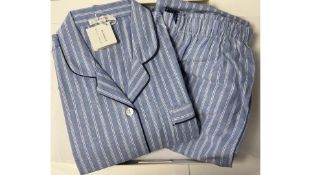 Guasch Women's Cotton Pyjamas, Blue/White, Size XL