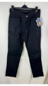 Two Heavy Duty Men's Work Trousers, Black, Size 36