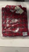 Lee Valley Men's Genuine Irish Cotton Flannel Night Shirt, Red, Size M
