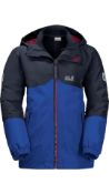 Jack Wolfskin Boys' Standard B Iceland 3In1 Jacket, Active Blue, Size 5-6 Years