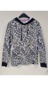 Ulli Ehrlich Sportalm Women's Pullover Hooded Jumper, Leopard Print, Size 10 UK