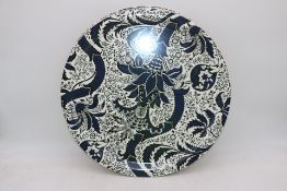 Ary Indian Indigo 49cm Round Tray, Blue