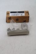 Five Hendel and Hendel 82mm Fitzrovia T Bar Knobs with Backplate, Polished Nickel