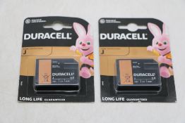 Eight Duracell 6V Flat Pack 4LR61 Alkaline Batteries