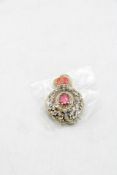 Four Windsor Castle Red Jewel Crystal Decorations