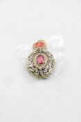 Four Windsor Castle Red Jewel Crystal Decorations