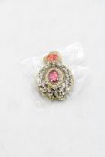 Four Windsor Castle Red Jewel Crystal Decorations
