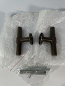 Formani ONE PBT20XL/50 Solid Double Sprung Door Handle On Rose Bronze, 2701D013BRXX0, One Pair