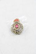 Four Windsor Castle Red Jewel Crystal Decorations
