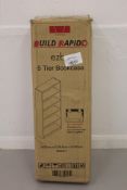 5-Tier Book Case, Rapid Build, W100CM X D35CM X H21.5CM