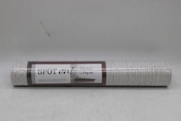 Four Rolls Spot On Foam Wallpaper, White/Silver, 10.05m X 0.53m