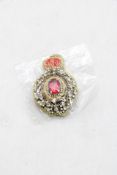 Four Windsor Castle Red Jewel Crystal Decorations