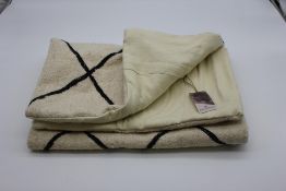 Berberology Beni Ourain Wool Cushion Cover for Lumbar Pillow Or Sofa Cushion, 19" X 54"