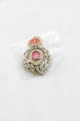 Four Windsor Castle Red Jewel Crystal Decorations