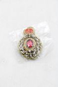 Four Windsor Castle Red Jewel Crystal Decorations