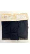 Three Packs of Leamel Soft Bikini Knickers, 3 Per Pack, Black, Size 14