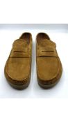 Birkenstock Men's Naples Suede Leather Moccasin Style Clog Shoes Regualr Fit, UK 14