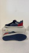 Geox Kids J Kilwi E Low Top Sneakers, Navy/Dark Red, UK 1