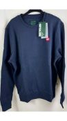 Six Kronstadt Men's Lars Recycled Sweater, Navy, Large
