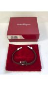 Salvatore Ferragamo Gancini Bracelet, Brown, Max Length 19 Cm.