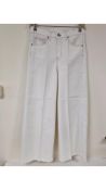 Three Denim Studio Women's Gery Cropped Wide Leg Jeans, Off White, W27