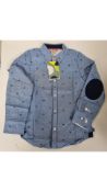 Four Boboli Boy's Collard Shirt, Blue, 10 Years/140cm