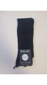 Three Pairs Pantherella Tailored Socks, Black, Vale Long, UK 9-10