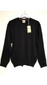 Gabicci Men's Crew Neck Sweater, Navy, Size L
