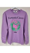 MSGM Men's Fantastic Green Felpa Sweatshirt, Multicoloured, Size L